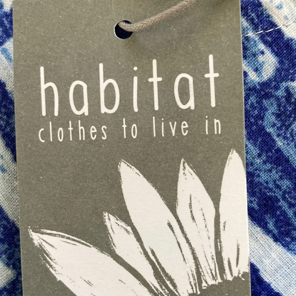 NWT Habitat Blue & White Palazzo Pants: Linen Blend  Fabric - Picture 2 of 8